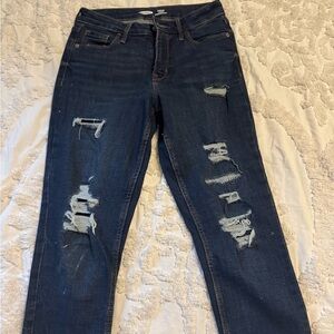 Old Navy Dark Indigo High-Rise Distressed Women’s Jeans